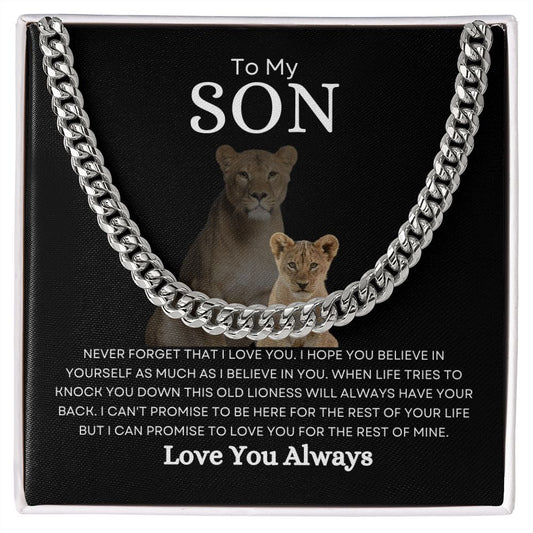 To My Son | Love You Always | Cuban Link Chain - Elliotrose Gifts