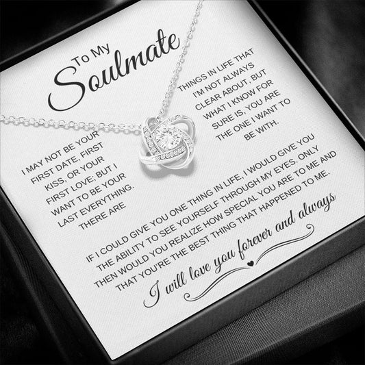 To My Soulmate | Love You Forever | (Love Knot Necklace) - Elliotrose Gifts