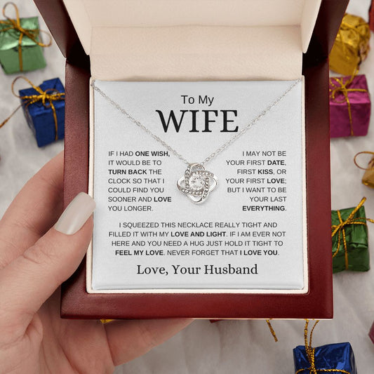 TO My Wife | Last Everything | Love Knot Necklace - Elliotrose Gifts